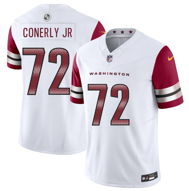 Youth White Washington Commanders #72 Josh Conerly Jr 2025 Draft F.U.S.E Vapor Limited Stitched Football Jersey